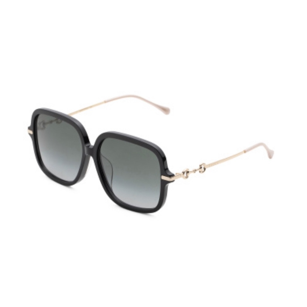 Gucci GG0744SK Oversized Square Black Sunglasses Women w/ Case & Dust Bag